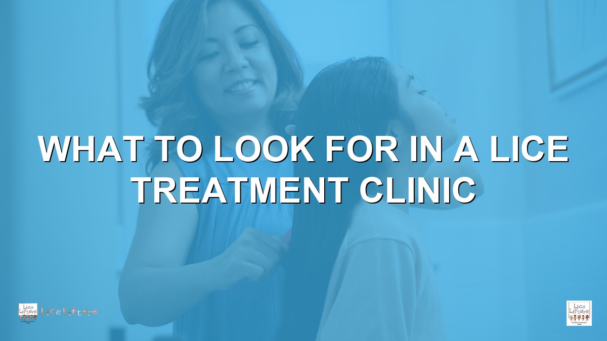 Mother carefully combing her daughter's hair during an at-home lice treatment clinic check